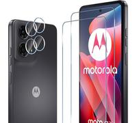 Compatible With Motorola Moto G24 / G04 / G04s / E14 5g Tempered Glass, 2 X Screen Protectors + 2 Protective Cameras, 9h Hardness Bubble-Free, Scratch-Proof, Anti-Fingerprint Hd Screen Protector