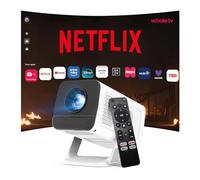 [Compatible with Netflix] Smart Mini Projecteur FHD 1080P 4K Supportée Android 13 Google CTS Approved Portable Videoprojecteur, Bluetooth5.4 WiFi 6, Auto Keystone LYNCAST N300 Video Projector