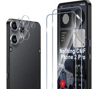 Compatible With Nothing Cmf Phone 2 Pro Tempered Glass, 2 Pieces Screen Protectors + 2 Pcs Rear Camera Protector, 9h Hardness Bubble-Free Anti-Scratch/Anti-Fingerprint Hd Screen Protector Film