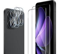 Compatible With Oppo Reno 13 Pro Tempered Glass, 2 X 3d Screen Protectors + 2 X Rear Camera Protectors, 9h Hardness Bubble-Free Anti-Oil/Anti-Scratch/Anti-Fingerprint Hd Screen Protector Film
