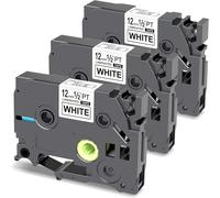 Compatible with P-Touch Tape TZe-231 Compatible with P-Touch H100R H101C H110 12mm Black on White (Pack of 3)