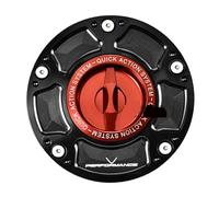 Compatible With Panigale V4 V4S V4R V2 Streetfighter V4 V2 Motorcycle Fuel Tank Cap Keyless Quick Release Oil Gas Tank Cover CNC Logo(Full Red Type-I)