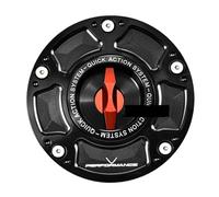 Compatible With Panigale V4 V4S V4R V2 Streetfighter V4 V2 Motorcycle Fuel Tank Cap Keyless Quick Release Oil Gas Tank Cover CNC Logo(Black Red Type-I)