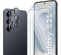 Compatible With Samsung Galaxy S25 5g Tempered Glass, 3 X Screen Protectors + 2 X Camera Protectors, 9h Hardness Bubble-Free Anti-Oil/Anti-Scratch/Anti-Fingerprint Hd Screen Protector Film