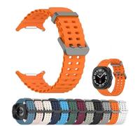 Compatible with Samsung Galaxy Watch 7 Ultra 47mm Band (2024),Soft Sport Silicone Breathable Bands Strap Wristbands Fit for Samsung Galaxy Watch Ultra 47mm,Galaxy Watch 7 Ultra Bands (Orange)