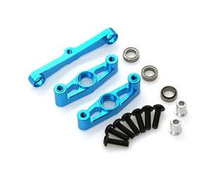 Compatible with Tamiya TT02 Full Metal Upgrade Parts Steering Cup Front Rear Arm Shock Absorber Mount Rod Compatible with Tamiya 1/10 RC Car(Light Yellow)