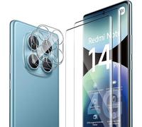 Compatible With Xiaomi Note 14 Pro 4g Tempered Glass, 2 X Screen Protectors + 2 X Rear Camera Protectors, 9h Hardness Bubble-Free Anti-Oil/Anti-Scratch/Anti-Fingerprint Hd Film
