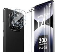 Compatible With Xiaomi Note 14 Pro 5g/Poco X7 Tempered Glass, 3 X 3d Screen Protectors + 2 X Camera Protectors, 9h Hardness Bubble-Free Anti-Oil/Anti-Scratch Hd Screen Protector Film