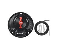 Compatible With YZF R1 R1M R7 R6 R15 R15M R3 Fuel Gas Tank Cover Quick Release Rotate Aluminum Oil Cap Racing Motorcycle Accessories(Black Red R6)