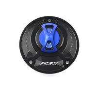Compatible With YZF R1 R1M R7 R6 R15 R15M R3 Fuel Gas Tank Cover Quick Release Rotate Aluminum Oil Cap Racing Motorcycle Accessories(Blue R1M)