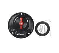Compatible With YZF R1 R1M R7 R6 R15 R15M R3 Fuel Gas Tank Cover Quick Release Rotate Aluminum Oil Cap Racing Motorcycle Accessories(Black Red R15 M)