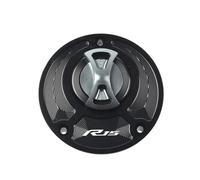 Compatible With YZF R1 R1M R7 R6 R15 R15M R3 Fuel Gas Tank Cover Quick Release Rotate Aluminum Oil Cap Racing Motorcycle Accessories(Gray R15)