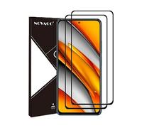 NOVAGO Compatible avec Xiaomi Poco F3/F3 GT/F4/F4 GT/Black Shark 4 5G/4 Pro/Shark 4S/4S Pro/Shark 5/5 Pro/5RS-Pack de 2 Films Verre trempé Protection écran 9H, couvre tout écran