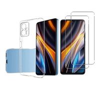 Compatible Xiaomi POCO X4 GT 5G - Coque Résistante Transparente et 2 Films protections écran verre trempé []