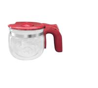 Compatibles Avec DeLonghi ICM14011 Pièces Détachées Accessoires Cafetière Verseuse En Verre De Rechange(Red)