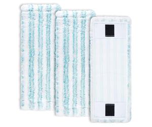 Compatibles avec Leifheit Set Clean Twist M Ergo Micro Duo / Power Clean M - KEEPOW Lot de 3 Housses de Rechange, serpillière de Sol, système 2 Fibres pour sols Lisses