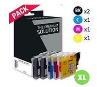 Compatibles Brother LC985VALBP Pack 5 Cartouches génériques Noires et Couleurs (série Terre) Couleur G