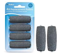 Compatibles Scholl Velvet Smooth Recharges Rouleaux Extra Gros, Lot de 4 Têtes pour Râpe Électrique Pieds, Élimination des Callosités et Peaux Dures, Soin Complet des Pieds à Domicile