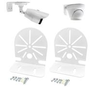 compcctv Lot de 2 supports de fixation pour caméra de sécurité, support mural en fer pour intérieur et extérieur, support de caméra IP universel pour caméra de sécurité extérieure