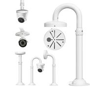 COMPCCTV Support de fixation pour caméra de sécurité - Support mural universel pour caméra de vidéosurveillance - Télescopique de type U réglable (40 à 60 cm)