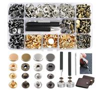 ComPDCVD 120 Ensembles Pression a Coudre 12.5mm Bouton Pression en Métal