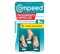 Compeed - 10 Pansements Ampoules Assortiment Pied - Multi-Formats - Technologie Hydrocolloïde - Soulagement Instantané