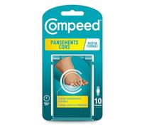 Compeed Pansements hydrocolloïdes – Traitement des cors – 10 pansements, moyen 6,0 x 1,75 cm