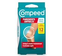 Compeed® -12 Pansements Ampoules - Moyen Format Economique - Hydrocolloïde