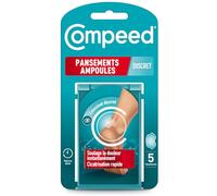 Compeed® - 5 Pansements Ampoules Discret Hydrocolloïde - Effet Seconde Peau - Cicatrisation Rapide - Ultra-discret