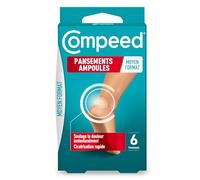 Compeed Pansements ampoules hydrocolloïdes – Effet seconde peau – Moyen 6 pansements (6,8 x 4,2 cm)
