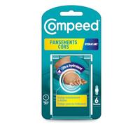 Compeed Pansements hydrocolloïdes cors hydratants Moyen 6,0 x 1,75 cm - 6 pansements
