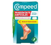 Compeed Pansements pour ampoules Hydrocolloïde Effet seconde peau 10 unités (6,8 x 4,2 cm)