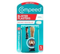 Compeed®-Pansements Ampoules Talon Sport-Extrême-5 Pansements Hydrocolloïdes-Soin des Pieds-Pansements Cicatrisation Rapide-20%d’épaisseur en plus*,Dimensions:6,8 x 4,2 cm,(l'emballage peut varier)