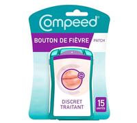 Compeed - Patch Bouton de Fièvre - Traitant et Discret - Traitement Rapide - 15 patchs boutons de fièvre - Format 1,5 x 1,5 cm