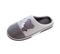 Compensées pour Femmes Bout Fermé avec Livraison Lendemain Pantoufles d'intérieur Chaudes en Fourrure et Coton pour Hommes et Femmes, antidérapantes, pour l'automne et l'hiver, Chaussons (Grey, 41)