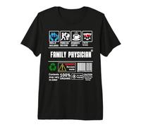 Compétences de médecin de Famille résolution de problèmes café vin Sarcasme T-Shirt Haut de Gamme