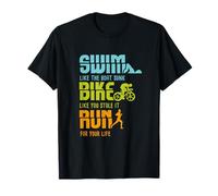 Compétiteur de triathlon drôle I Triathlète I Natation et course à vélo T-Shirt