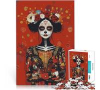 Compétition de Vitesse Manuelle Affiche de la Femme du Jour des Morts Puzzle 2000 pièces pour Adultes 70x100cm Cadeau Amusant pour Les 14 Ans et Plus