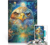 Compétition de Vitesse Manuelle Aigle Peint en Couleur Puzzles 2000 pièces pour Adultes 70x100cm Idées Cadeaux pour Les 14 Ans et Plus