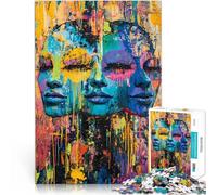 Compétition de Vitesse Manuelle Visages Abstraits en Couleur Puzzle Adulte 2000 pièces 70x100cm Cadeau d'anniversaire pour Les Personnes de 14 Ans et Plus
