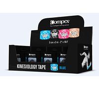 Compex Boîte de 12 rouleaux de tape kinésiologique Bleu