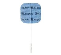 Compex Électrodes Auto-adhésives carrées Filaire - Sachet de 4 5x5cm - Compatible avec électrostimulateurs Tens et EMS