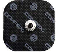 Compex I Sachet de 4 électrodes Noires 5x5 cm pour électrostimulateur I Compatibles avec Les électrostimulateurs avec ou sans câble