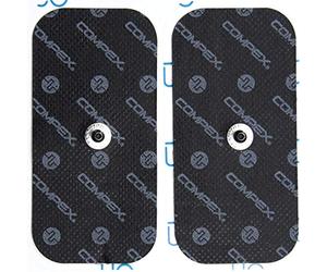 Compex I Sachet d’électrodes Noires Snap pour électrostimulateur Compex I Compatibles avec Les électrostimulateurs Compex avec ou sans câble