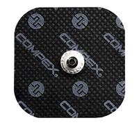 Compex I Sachet de 4 électrodes Noires 5x5 cm pour électrostimulateur I Compatibles avec Les électrostimulateurs avec ou sans câble