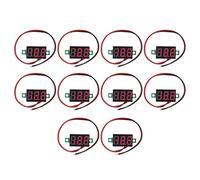 Comphic 10pcs 2 Fils Mini Voltmètre Numérique DC 2.5V-40V Testeur de Tension Numérique Panneau D'Affichage LED Voltmètre