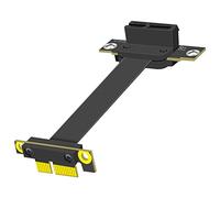 Comphic Câble D'Extension PCIE 1X 90 Degrés, PCI-Express 3.0 1X Câble Riser Mâle vers Adaptateur D'Extension PCI-E 1X 10cm Pièces de Rechange