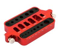 Comphic Roues à Verrouillage en Métal pour Voiture RC Crawler, Pneus en Caoutchouc Rouges