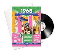 Compilation - Cadeaux d'anniversaire ou d'anniversaires en 1968 - 1968 Carte 4-en-1, CD, cadeau et téléchargement pour hommes et femmes