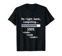 Compilation Graphique de Codage à Barres de Chargement Be Right Back T-Shirt